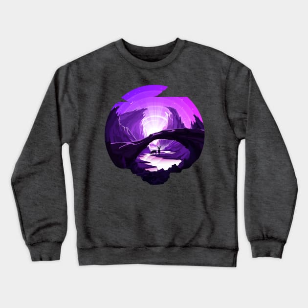 Purple Violet Crewneck Sweatshirt by Prok_Art